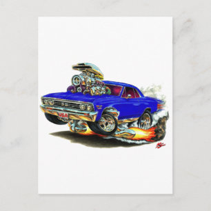 1967 Chevelle Dark Blue Car Postcard