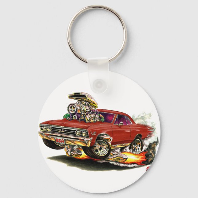 1967 Chevelle Maroon Car Keychain (Front)