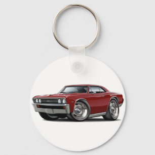 1967 Chevelle Maroon Car Keychain