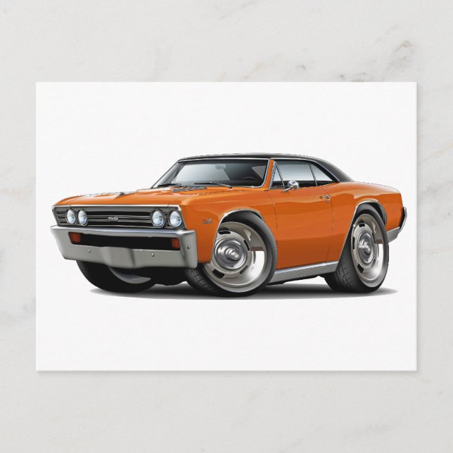 1967 Chevelle Orange Black Top Postcard (Front)