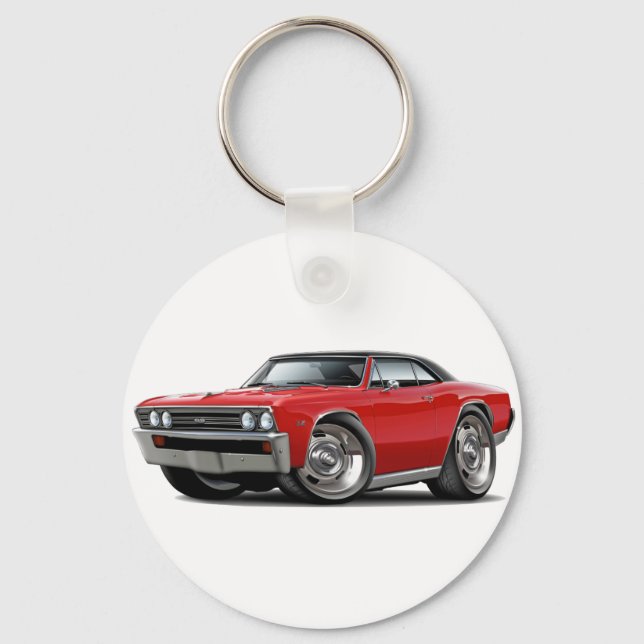 1967 Chevelle Red Black Top Keychain (Front)