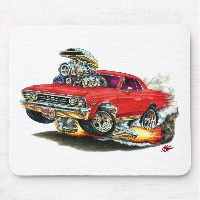 1967 Chevelle Red Car Mouse Pad (Front)