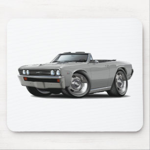 1967 Chevelle Silver Convertible Mouse Pad