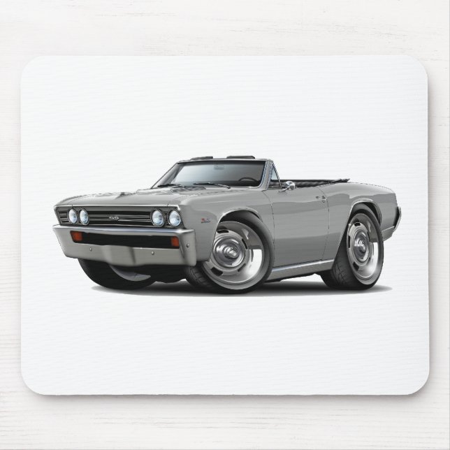 1967 Chevelle Silver Convertible Mouse Pad (Front)