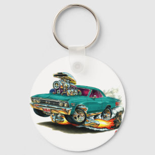 1967 Chevelle Teal Car Keychain