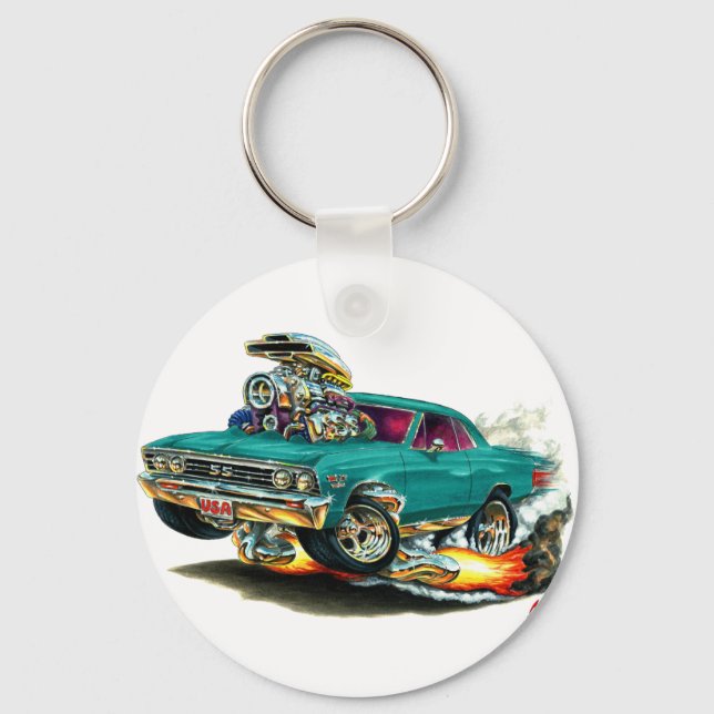 1967 Chevelle Teal Car Keychain (Front)