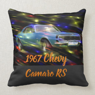 1967 Chevy Camaro RS Men's Basic Dark T-Shirt Throw Pillow