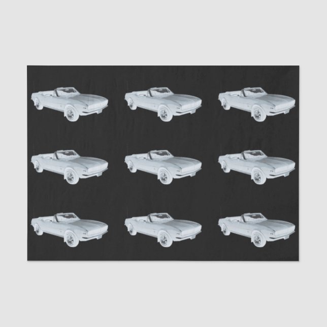 1967 Chevy Camaro RS Muscle Car Pop Art Tissue Paper (Front)