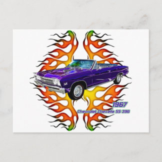 1967 Chevy Chevelle by Fractal Tees(TM) Postcard