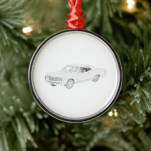 1967 Chevy Chevelle Metal Ornament
