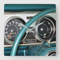 1967 Classic Car Dashboard and Gauges Wall Clock