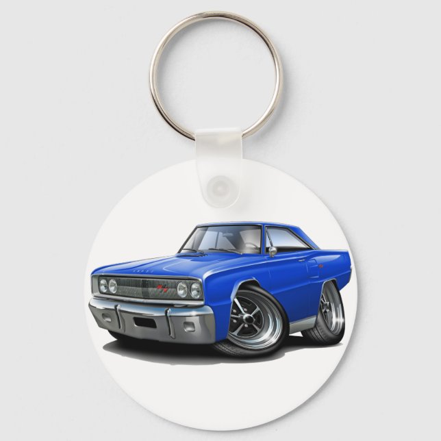 1967 Coronet RT Blue Car Keychain (Front)