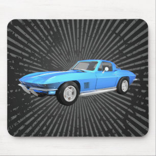1967 Corvette Sports Car: Blue Finish: Mousepad