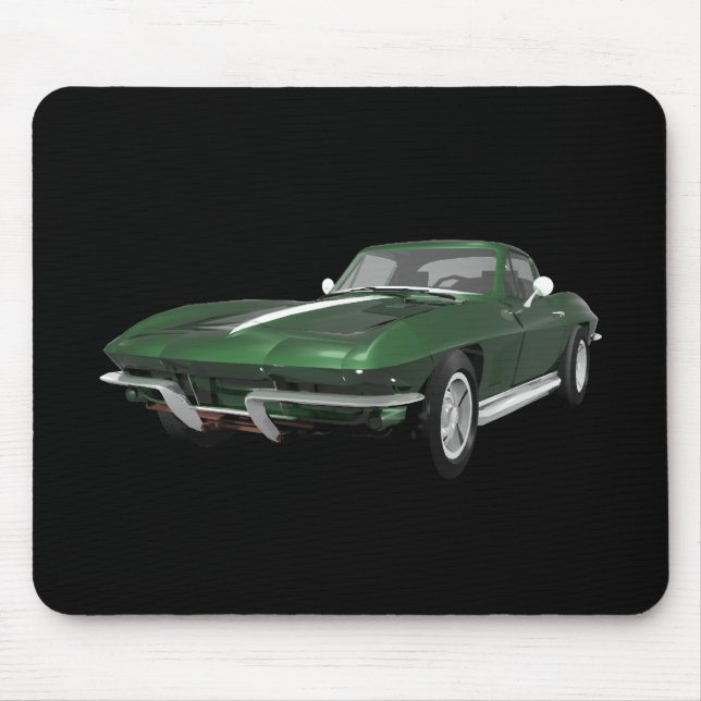 1967 Corvette Sports Car: Green Finish: Mouse Pad (Front)