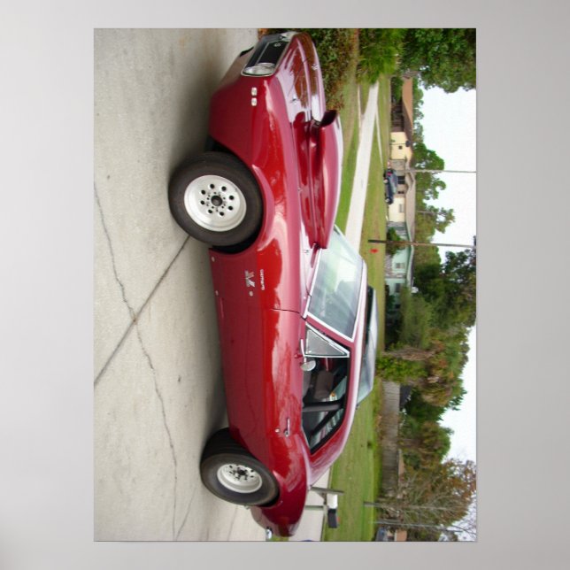 1967 Flame Red SS 396 Camaro Poster (Front)