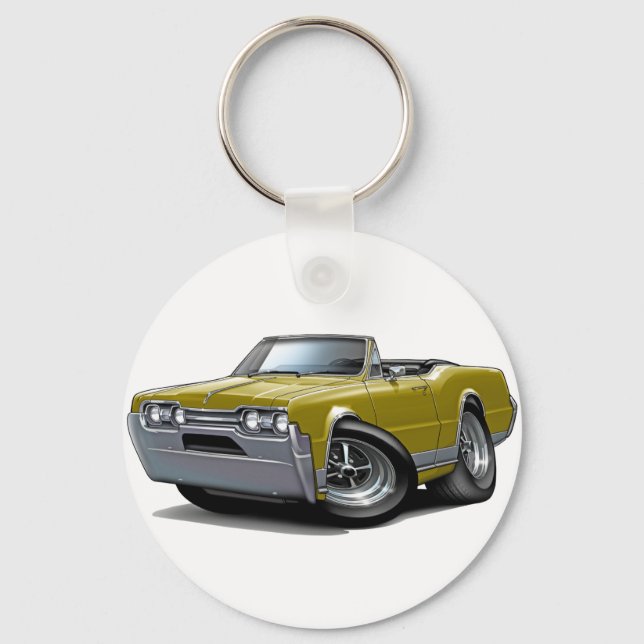 1967 Olds Cutlass Gold Convertible Keychain (Front)