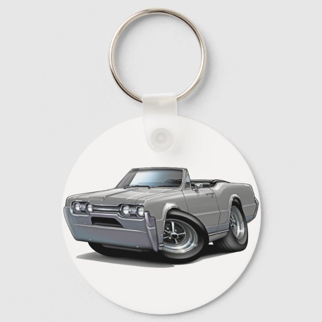 1967 Olds Cutlass Grey Convertible Keychain (Front)