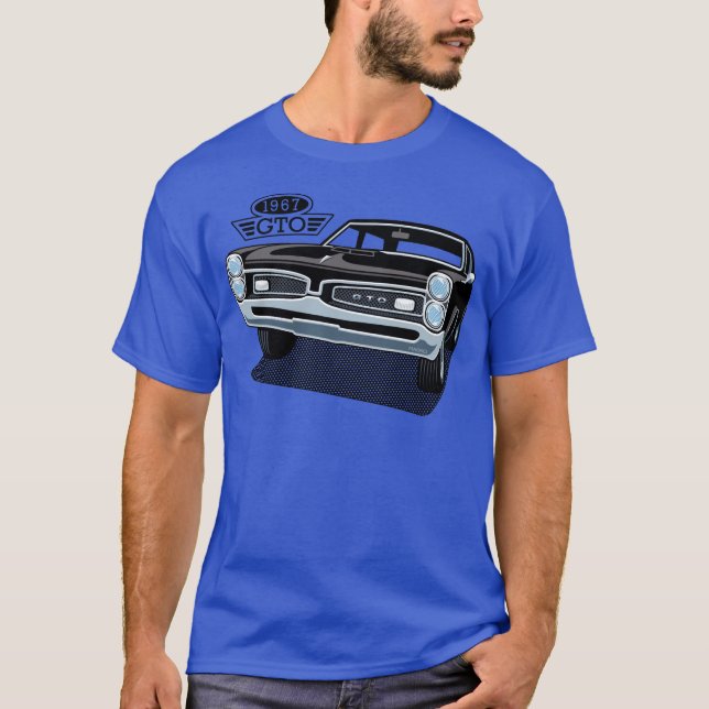 1967 Pontiac GTO Black T-Shirt (Front)