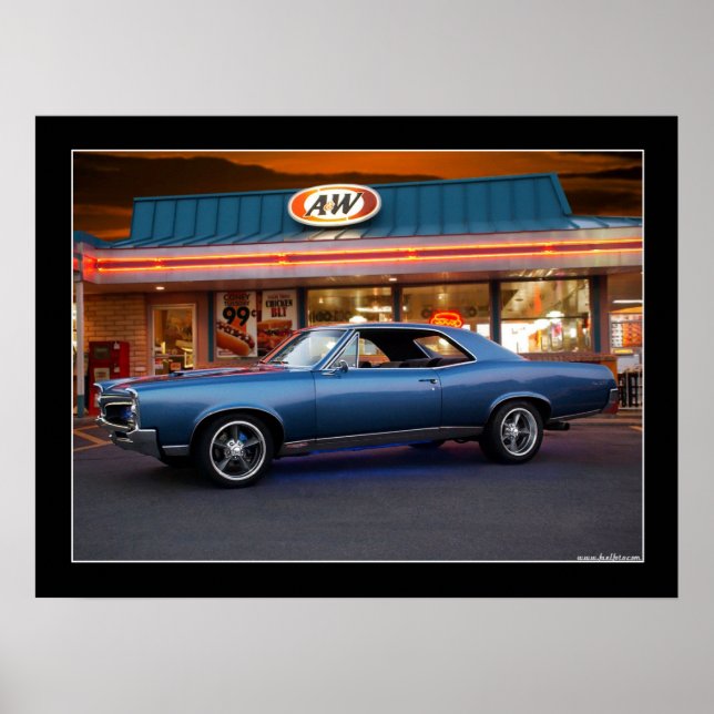 1967 Pontiac GTO Muscle Car Drive-In Poster (Front)