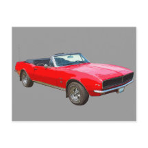 1967 red convertible Camaro Muscle Car