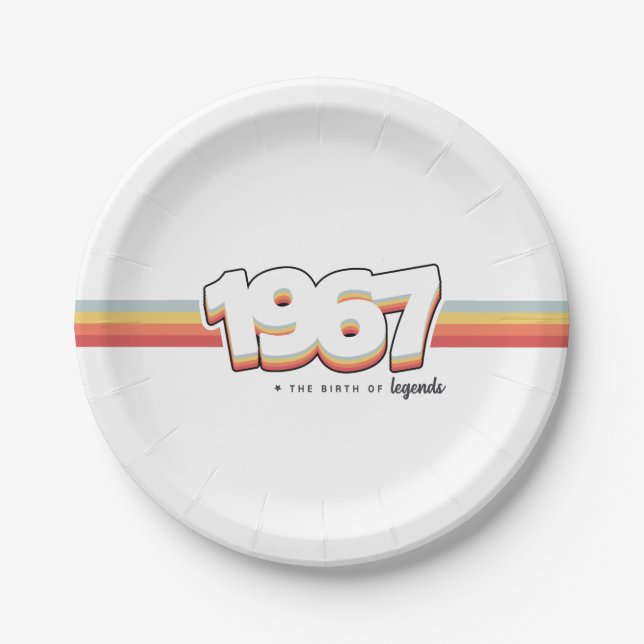 1967 The birth of legends Paper Plate (Front)