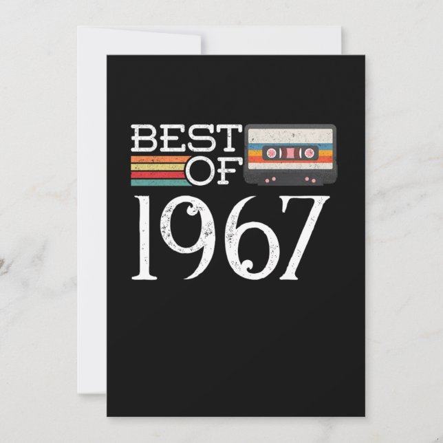 1967 Vintage 53 rd Birthday Anniversary Gift Invitation (Front)