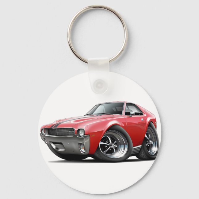 1968-69 AMX Red-Black Car Keychain (Front)