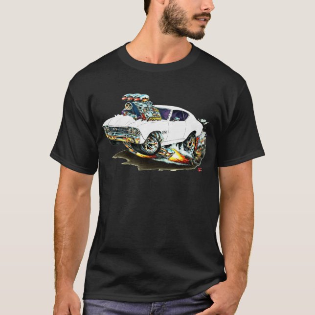 1968-69 Chevelle White Car T-Shirt (Front)