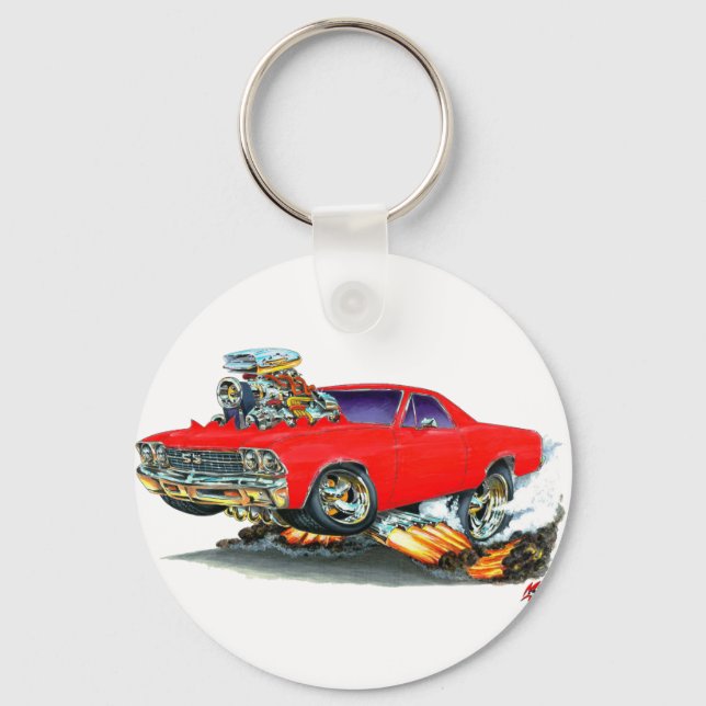 1968-69 El Camino Red Truck Keychain (Front)