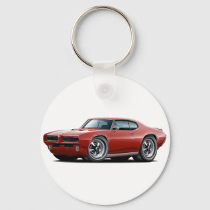 1968-69 GTO Maroon Car Keychain