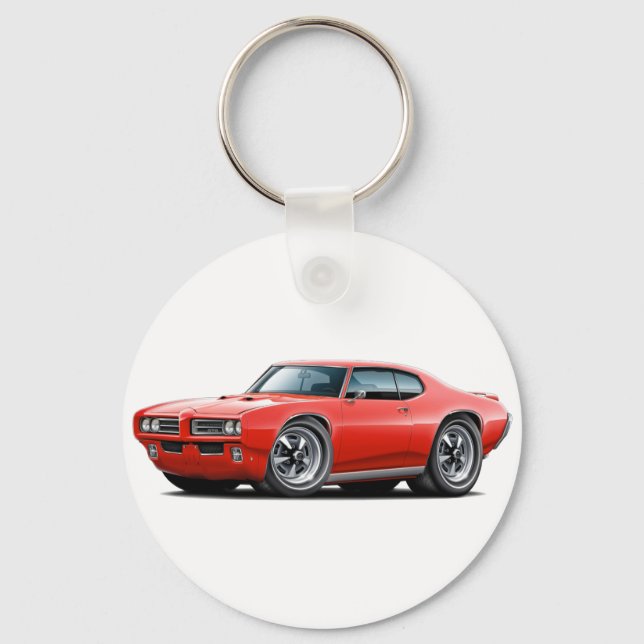 1968-69 GTO Red Car Keychain (Front)