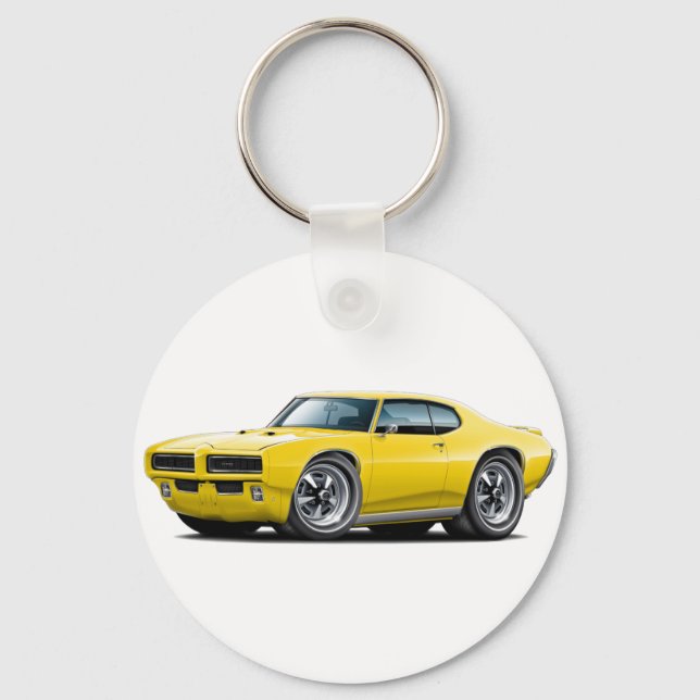 1968-69 GTO Yellow Car Keychain (Front)