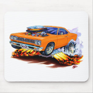 1968-69 Roadrunner Orange Car Mouse Pad