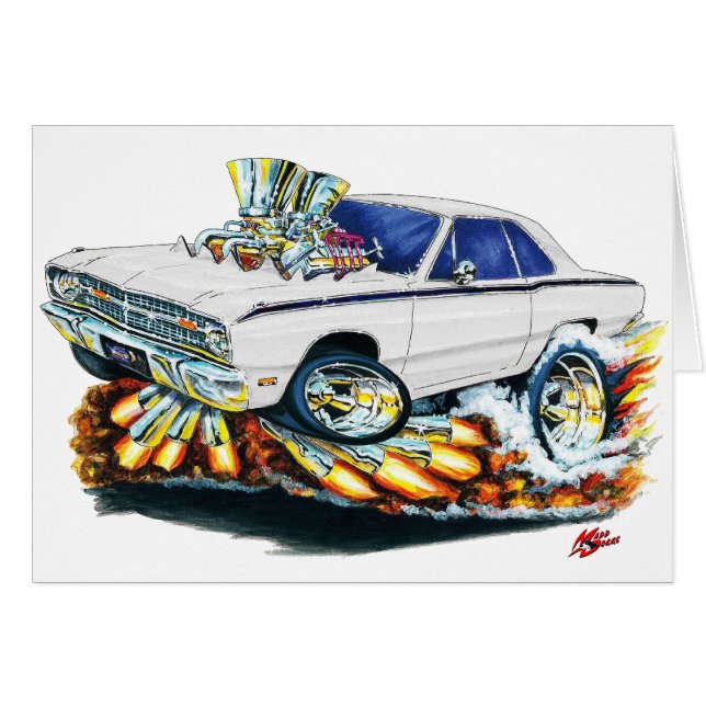1968-71 Dodge Dart White Car (Front Horizontal)