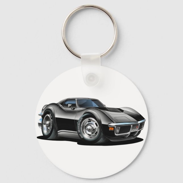 1968-72 Corvette Black Car Keychain (Front)