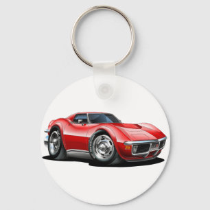 1968-72 Corvette Red Car Keychain