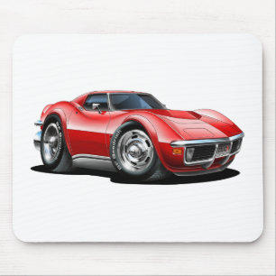 1968-72 Corvette Red Car Mouse Pad