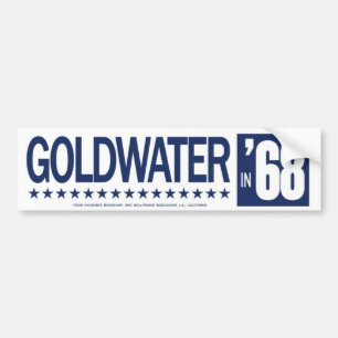 1968 Barry Goldwater Vintage Bumper Sticker