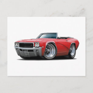 1968 Buick GS Red Convertible Postcard