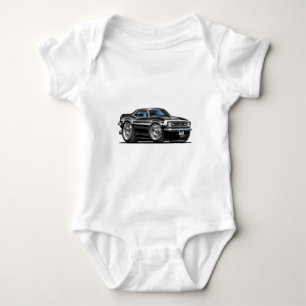 1968 Camaro Black-White Car Baby Bodysuit