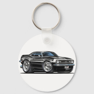 1968 Camaro Black-White Car Keychain
