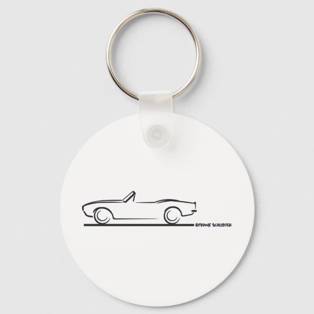 1968 Camaro Convertible BLK Keychain (Front)