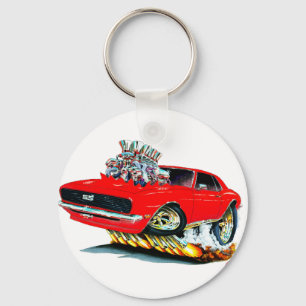 1968 Camaro Red Car Keychain