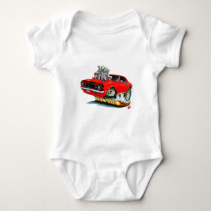 1968 Camaro SS Red-Black Car Baby Bodysuit