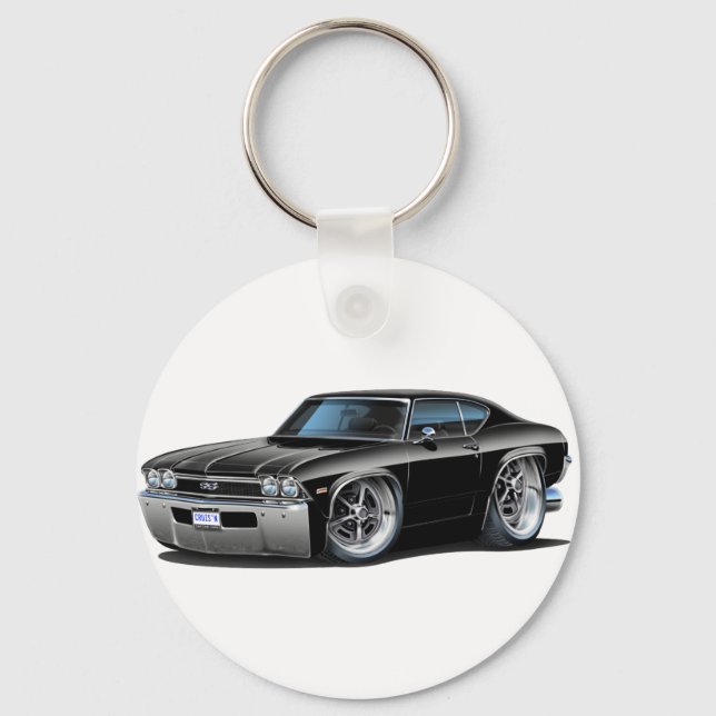 1968 Chevelle Black Car Keychain (Front)