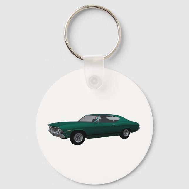 1968 Chevelle SS: Green Finish Keychain (Front)