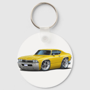 1968 Chevelle Yellow Car Keychain