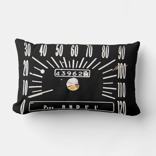 1968 Classic Car Speedometer Lumbar Pillow (Front)
