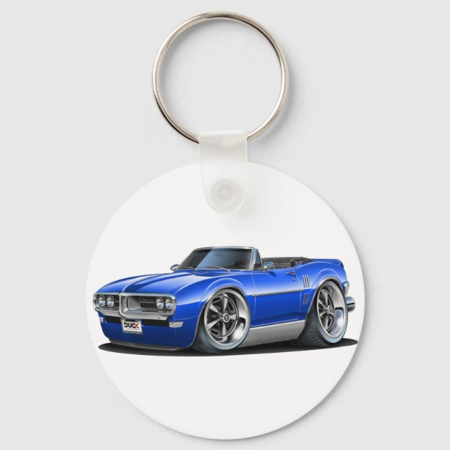 1968 Firebird Blue Convertible Keychain (Front)