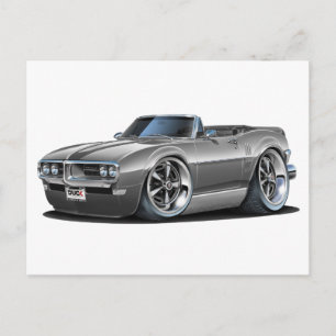 1968 Firebird Grey Convertible Postcard